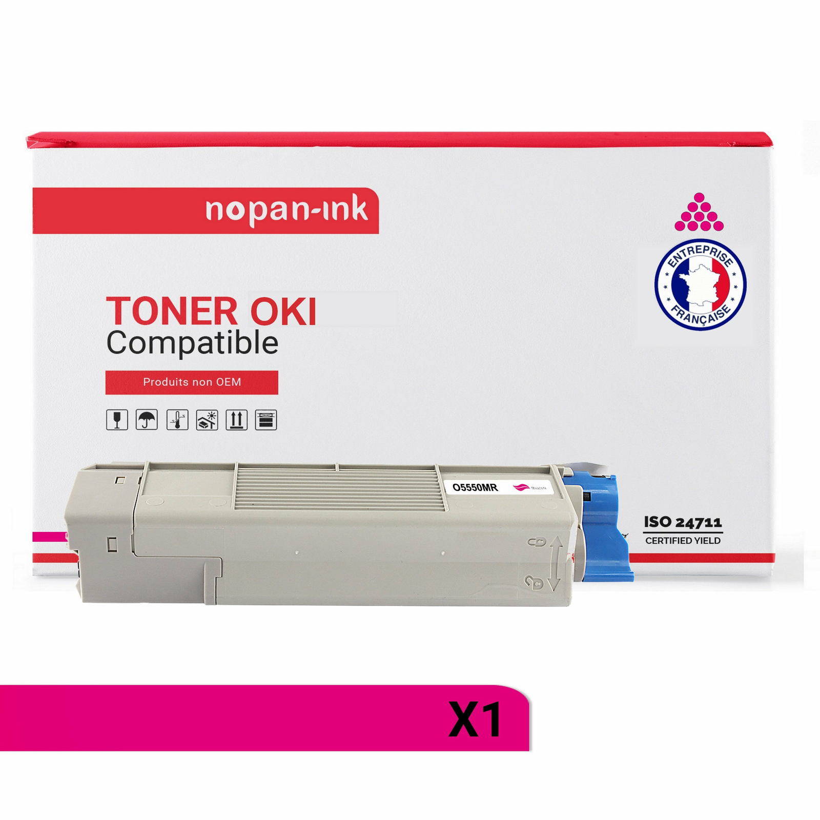 Toner laser magenta NOPAN-INK compatible OKI 43324422 à haute fidélité colorimétrique