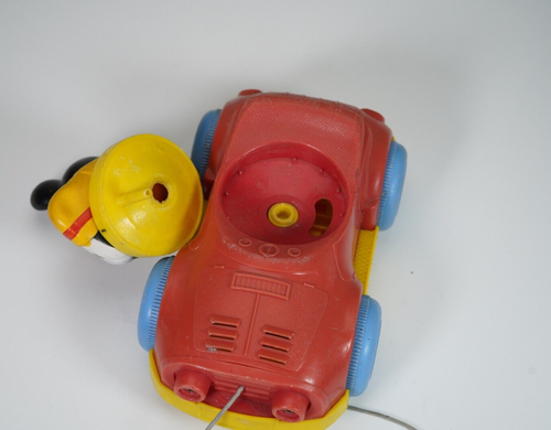 Vintage 1973 Walt Disney Mickey Mouse PULL MEE Kohner Bros Action Pull Toy - Picture 3 of 9