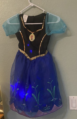 Disney Frozen ANNA Lights Up Costume Dress Girls 4-6X No Music - Picture 4 of 4
