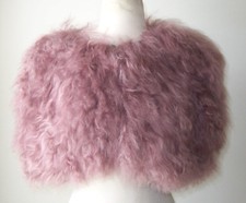 Marni Rose Pink Lamb Fur Stole Shrug Capelet 38 40 Or 42