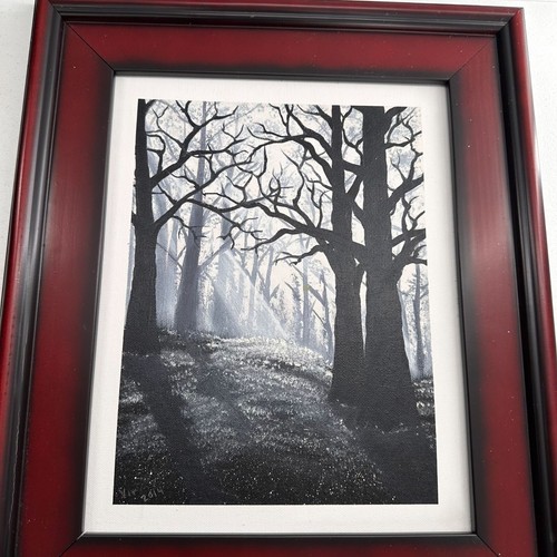 Vivian Davis Framed Canvas Art "Light In The Darkness" 11x14 Mahogany Read c - Picture 10 of 15