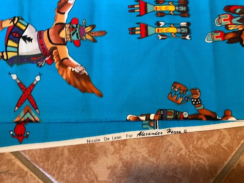 Alexander Henry Fabric Kachina Native American Indian Nicole De Leon 44”x58” - Picture 2 of 6