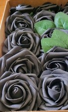 Artificial Foam Long Stem Black Roses Set Of 25 For Birthday Ect.