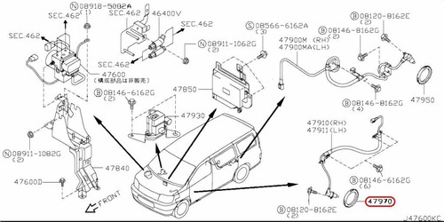 Nissan OEM ABS Ring 47970-0W000 Genuine - Picture 3 of 13