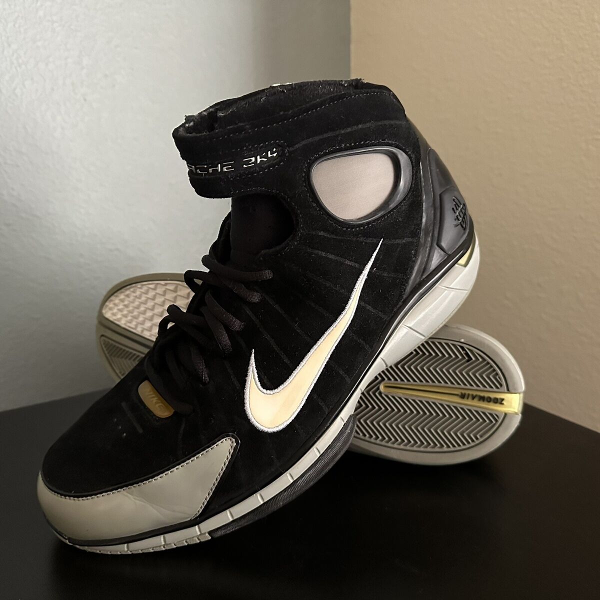 Nike Air Zoom Huarache 2K4 Black Silver B Grade 2004 308475 Nike Air Zoom Huarache 2K4 Black Silver B Grade 2004 308475
