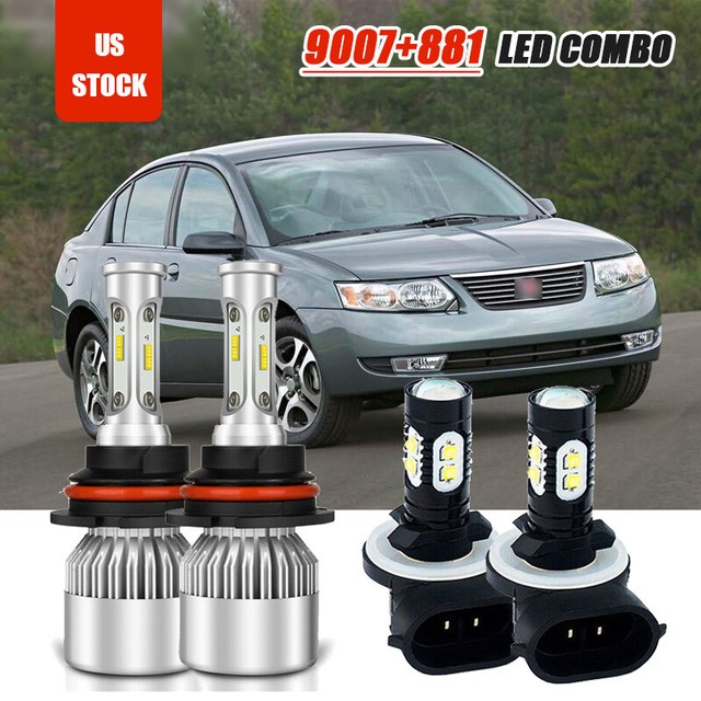 6000K Combo LED Headlight Bulbs For 20042007 Saturn ION High/Low Beam