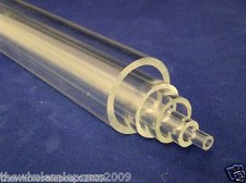 Clear Acrylic Thin Tube Perspex 1mm Wall 6mm Diameter OD 4mm Inside 2 X 100mm