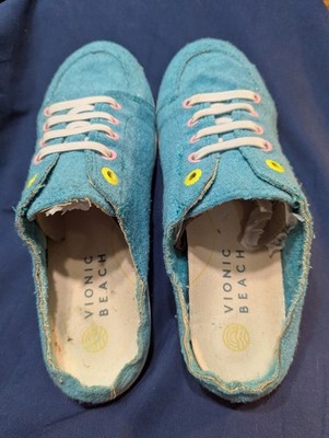 Ladies Vionic Beach Turquoise Slip On Sneakers Size 8