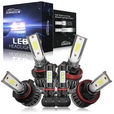 For Ram 1500 Classic 2019-2020 LED Headlight Kit Hi/Lo Fog Beam Bulbs Cool White