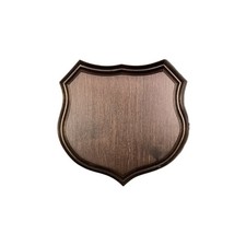 Ecusson de bois pour trophée de sanglier. Bouclier. Défenses. 18x17cm 030503 