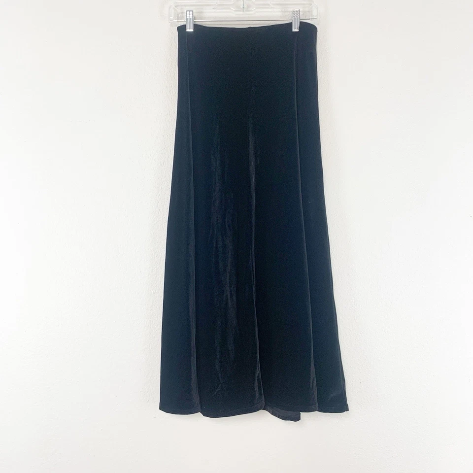 Винтажная ограниченная макси юбка женская маленькая бархатная трапециевидная прихотливая ведьма гранж S - Изображение 4 из 4