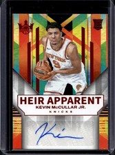2024-25 Panini Court Kings Kevin McCullar Jr. Heir Apparent Amber RC Auto #/75