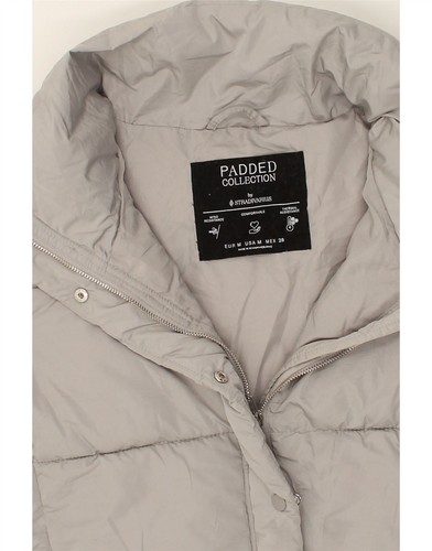 STRADIVARIUS Womens Padded Jacket UK 12 Medium Grey Polyester AX46 - Picture 6 of 6