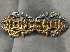 Vintage Gold Tone Metals Hair Barrette Antique Victorian Style