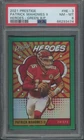 2021 Panini Prestige Football Patrick Mahomes #HE-3 Heroes Xtra Green /199 PSA 8