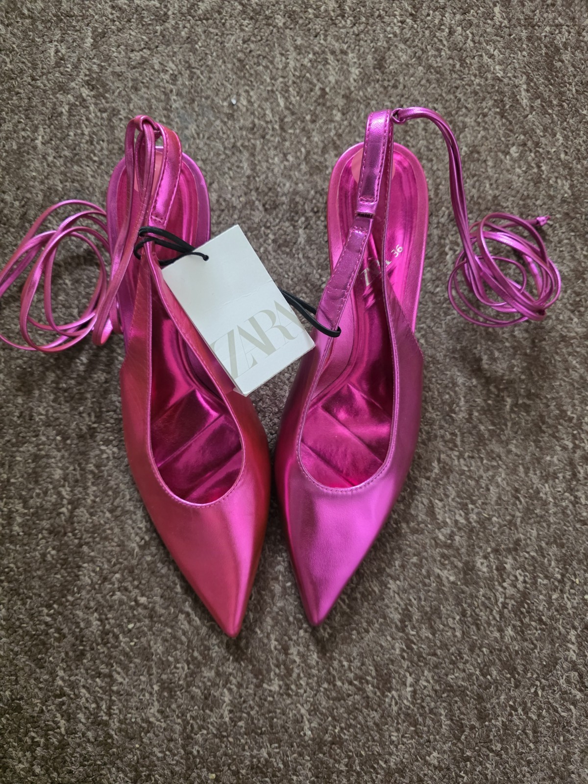 Women Gorgeous Pink ZARA Heels. Uk Size 3/ EU Size 36