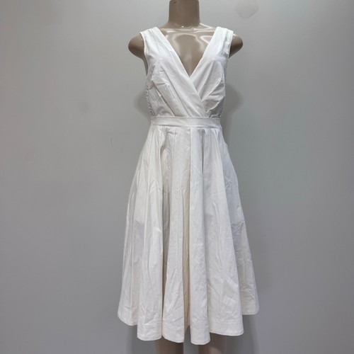 NWT Anthropologie Collette Dinnigan Sz 0 Pleated Lace Trellis Dress white Preppy