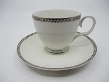 NORITAKE CELLINI PLATINUM CUP & SAUCER - 3"  0303I