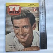 TV WEEK Magazine Australia Rod Taylor HONG KONG on Cover OCTOBER 1962