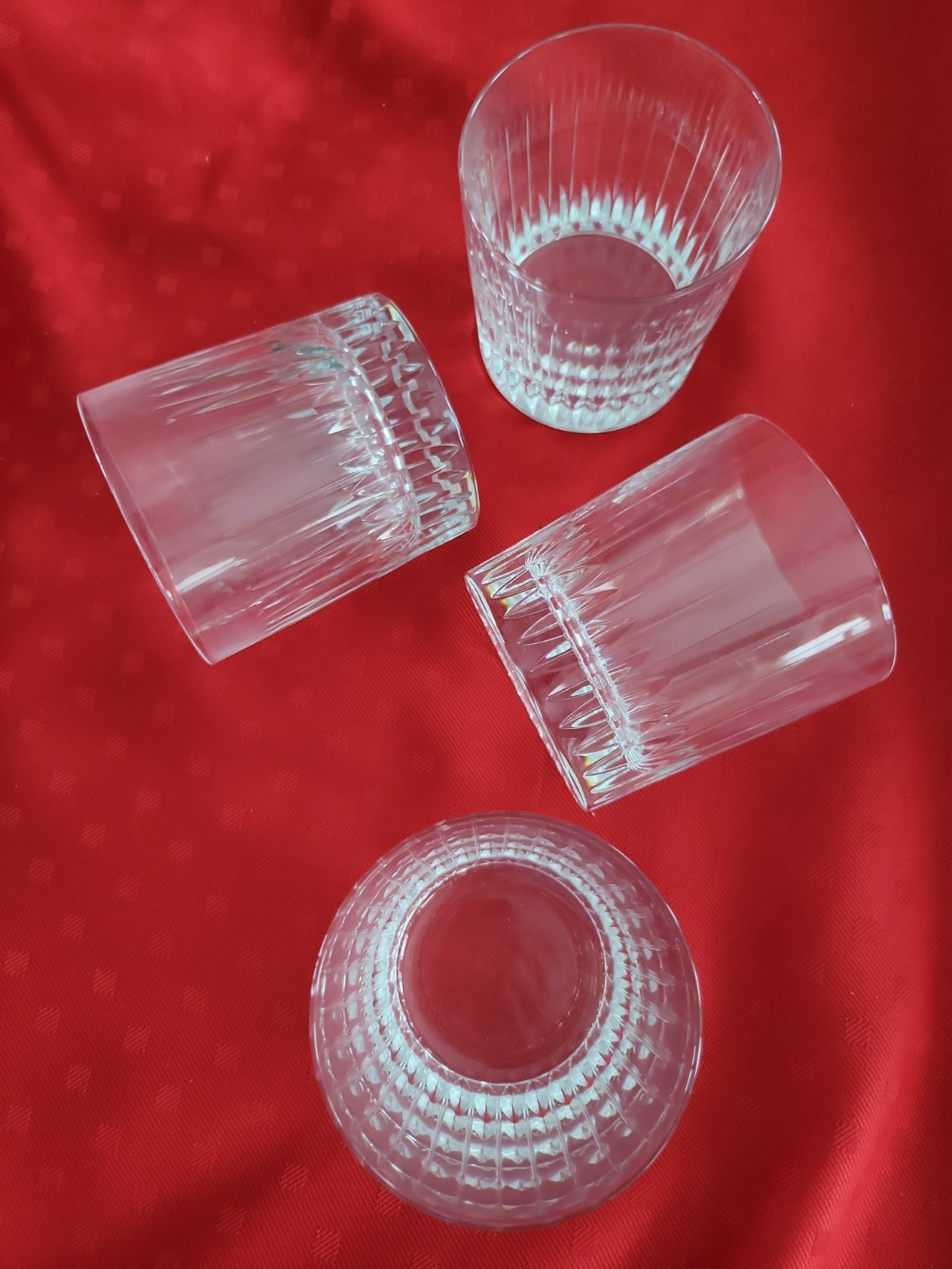 Set Of 4 Crisal Lead Crystal Cut Glass Old Fashioned Whiskey Glass - Portugal
