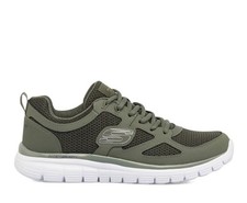 SCARPE SKECHERS BURNS AGOURA OLIVA UOMO CASUAL RUNNING PALESTRA 52635 OLV