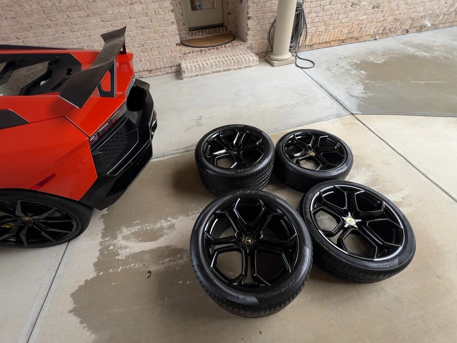 OEM Lamborghini Aventador LP700 Wheels + Pirelli P-ZERO Tires