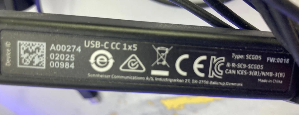 Sennheiser SCGD5 USB-A 3.5mm Stereo Corded Headset (B2) #166, photo 4 of 4