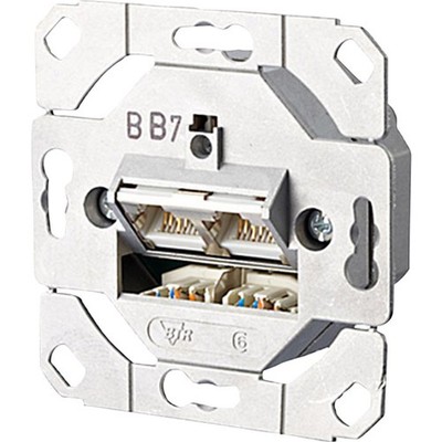 Netzwerkdose Unterputz Einsatz CAT 6a 2 Port Metz Connect