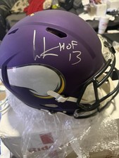 Chris Carter autographed Minnesota Vikings mini helmet w/HOF JSA