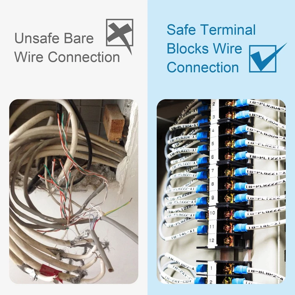 4-Circuit Terminal Block 20-30A 200-450V Dual Row + 16 Heat Shrink Connectors - Image 3 of 4