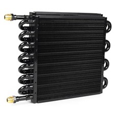 1/2" Transmission Cooler Aluminium alloy 8AN Tube Fin Air 16 Pass Black