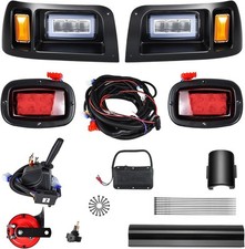 LED Lighting Kit 12V Headlight Tail Light Kit for Club Car DS Golf Cart 1993-On