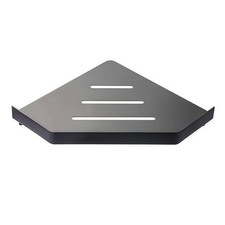 Lavatory Bathroom Corner 304 Stainless Steel Shelf Wall Mount Triangular, Black