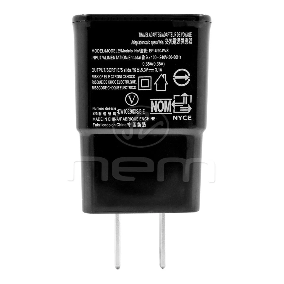 Adaptador de cargador de pared de 3,4 A color negro resistente + cable microUSB de 4 pies Foto 2 de 3