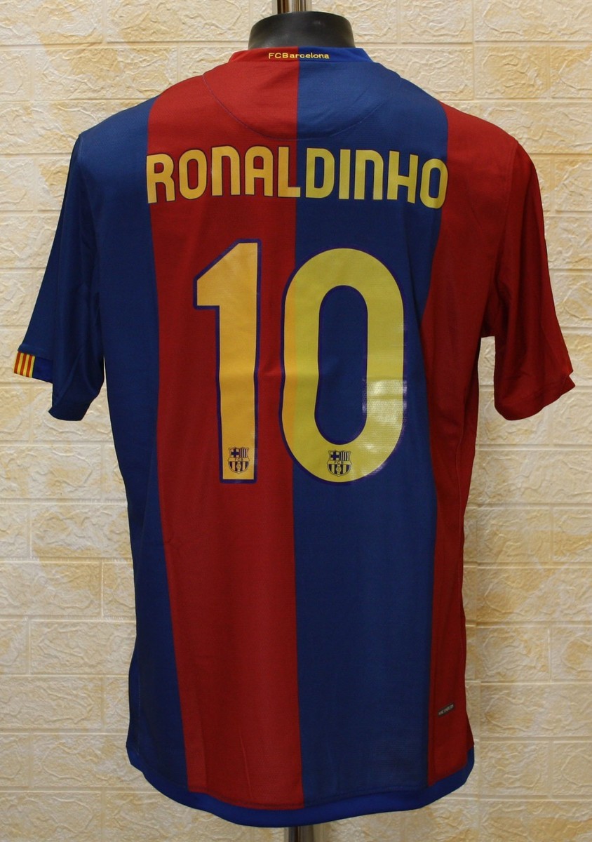 FC Barcelona 2006-2007 Home Shirt Jersey Ronaldinho #10 | eBay