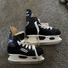 Bauer Size 13 Youth Hockey Skates Eric Lindros 88 Black , Used,great Shape