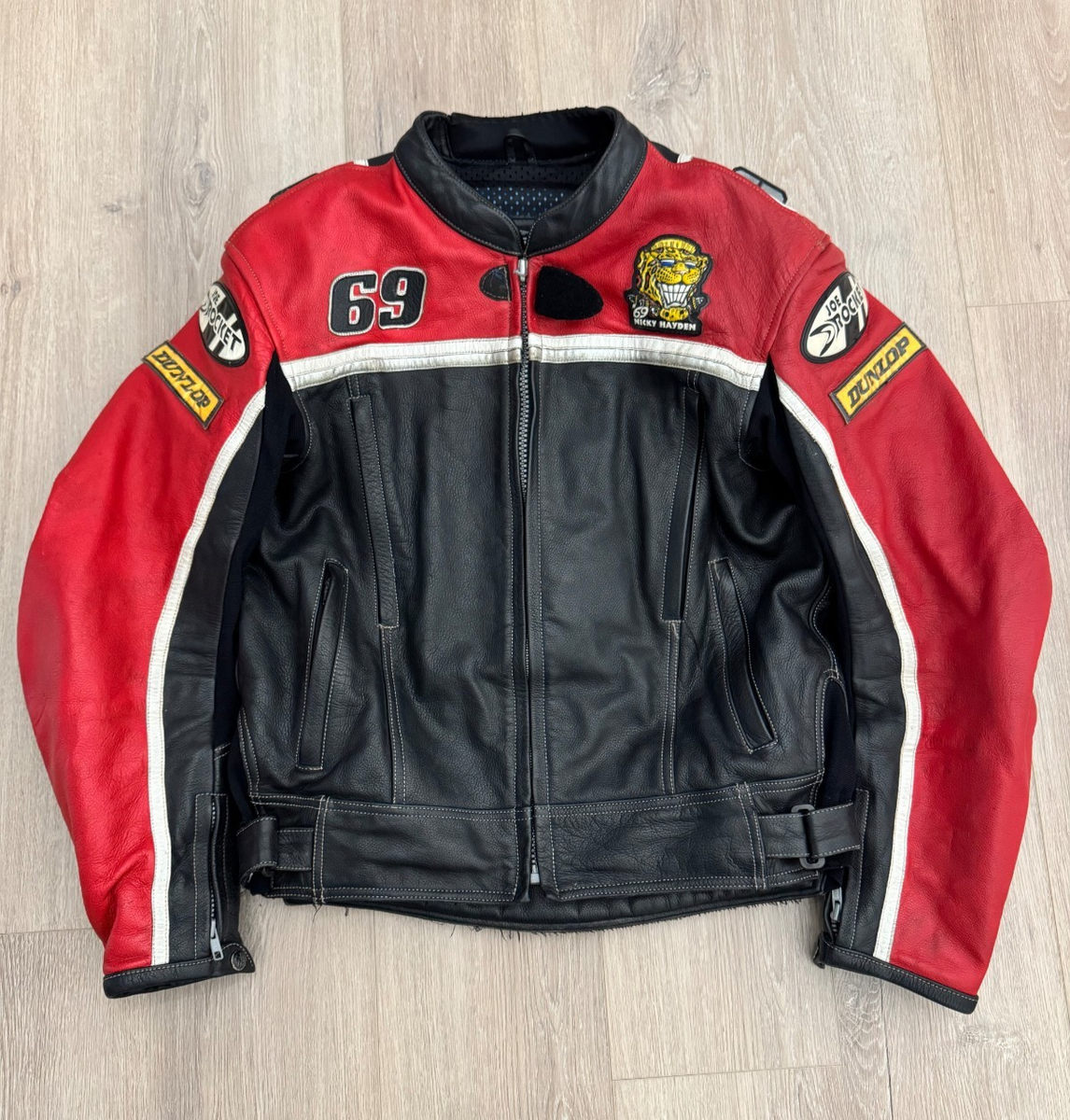 Nicky Hayden Joe Rocket #69 Leather Motorcycle Jacket Size 44