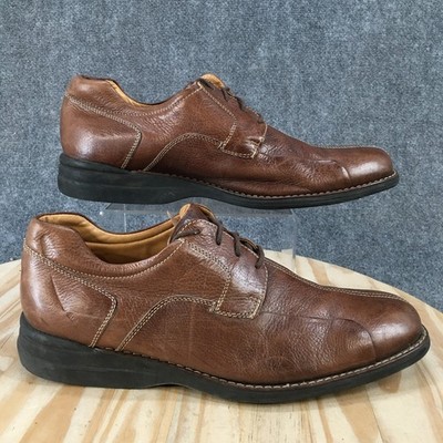Johnston And Murphy Shoes Mens 14 M Shuler Bicycle Toe Oxford Brown Leather