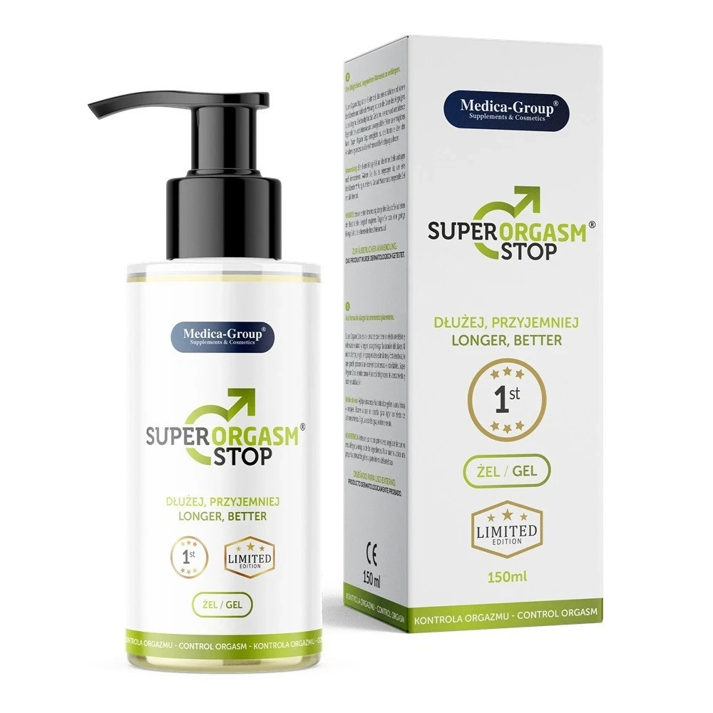 Medica Group Super Orgasm Stop Men’s Cooling Delay Gel 150Ml - Image 5