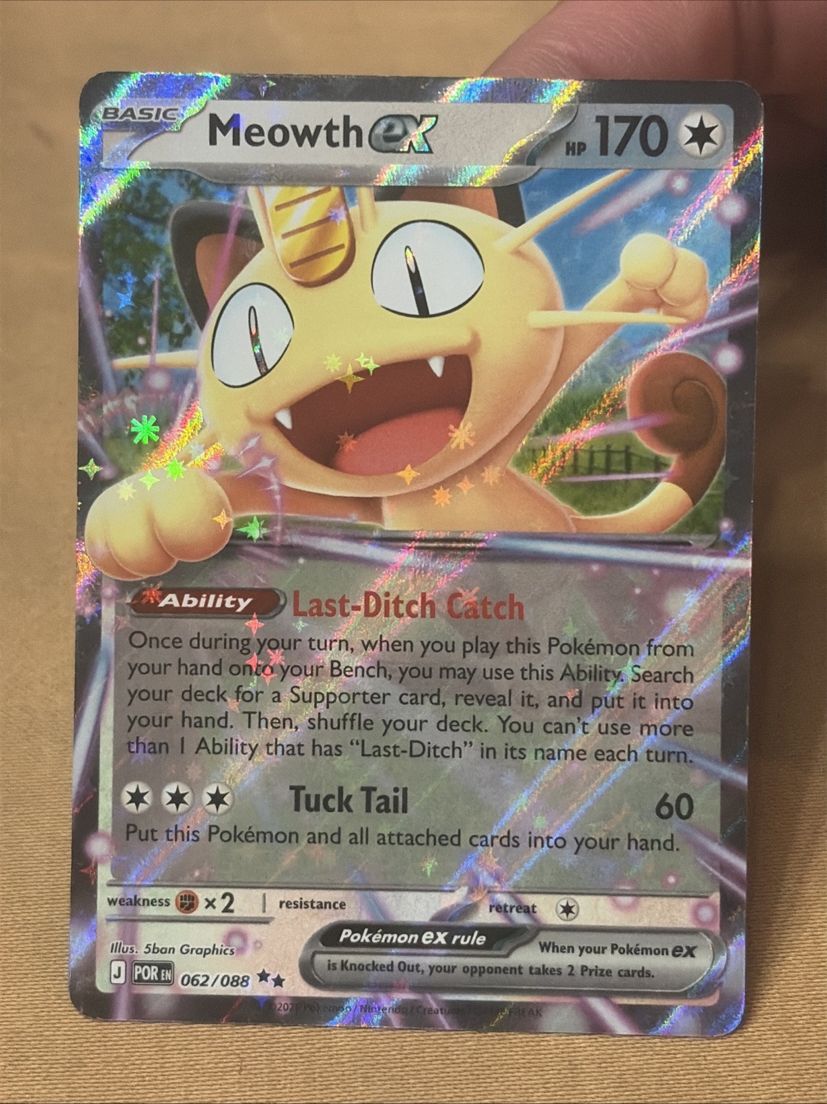 Pokémon TCG Meowth 62/88 Perfect Order Double Rare
