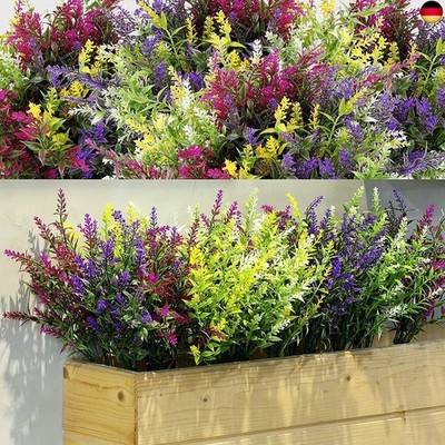 WILLBOND 12 Künstliche Lavendel Blumen Draußen Lavendel Kunstblumen für Kü