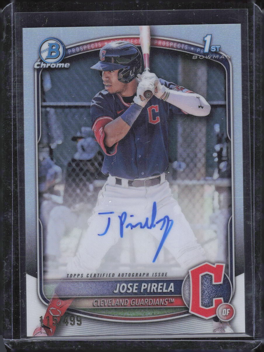 2025 Bowman #CPA-JP Jose Pirela Chrome Prospect Autographs Refractor #/499