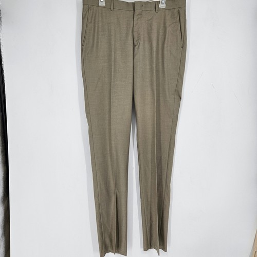 Balmain, Pantaloni Balmain vintage uomo 50R pieghettati marrone beige eleganti pantaloni di lusso
