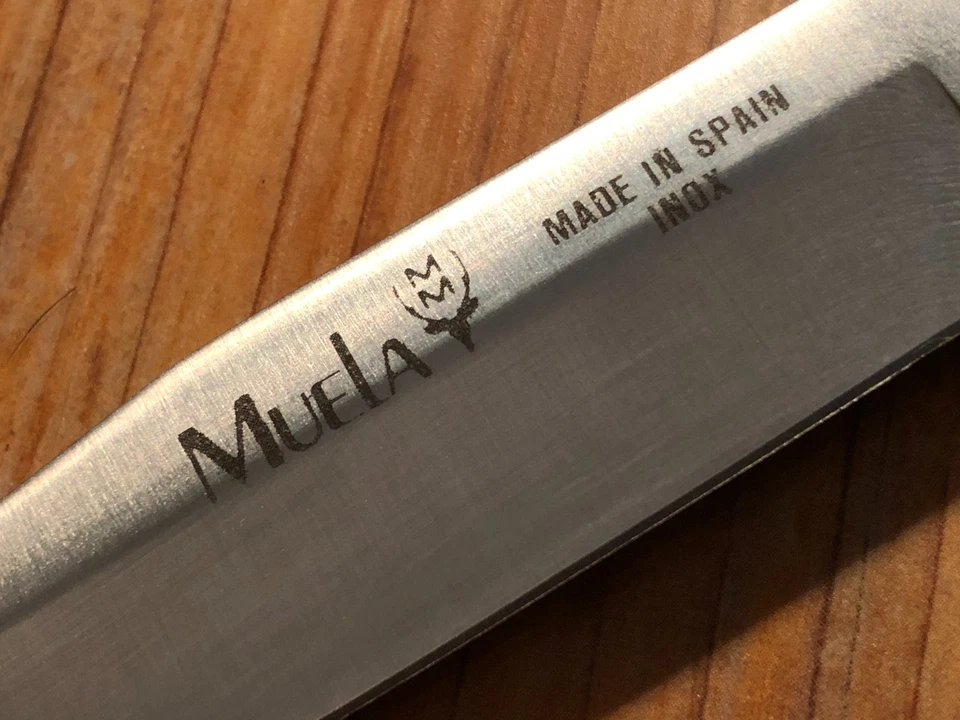 Cuchillo de Caza Bowie Muela Inox España Modelo 7101 y Funda de Cuero Marrón LIMPIO Foto 4 de 4