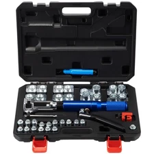Uimoso Hydraulic Flaring Tool Kit 45° for 3/16" - 1/2" Tube w/ Cutter & Deburrer