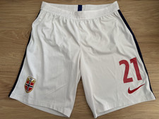 Norway 2016 - 2018 nike #21 Match Worn Football Shorts Size M