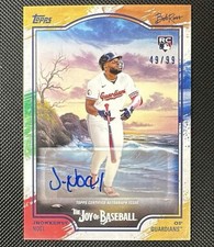 2025 Topps X Bob Ross The Joy of Baseball Paint Splatter Jhonkensy Noel #81H /99
