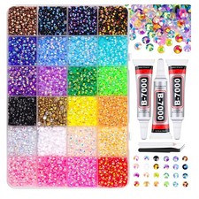 Deluxe 34000Pcs Jelly Rhinestones with Jewels Glue for Dazzling DIY Projects