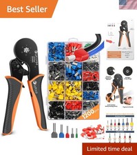 Ferrule Crimping Tool Kit, Hexagonal Ratchet Crimper for 28-5 AWG, Insulated ...