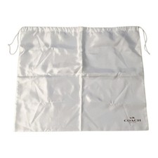 COACH Dust Bag Cover White  Brown Logo Drawstring 23  x 19  Storage Large